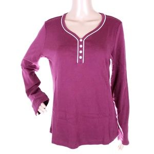 Intimate Essentials Women 100% Cotton Sleepshirt Top Size S - NWT